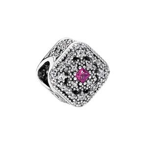 PANDORA 🌺 Beautiful 🌺 Silver CZ & Pink Charm